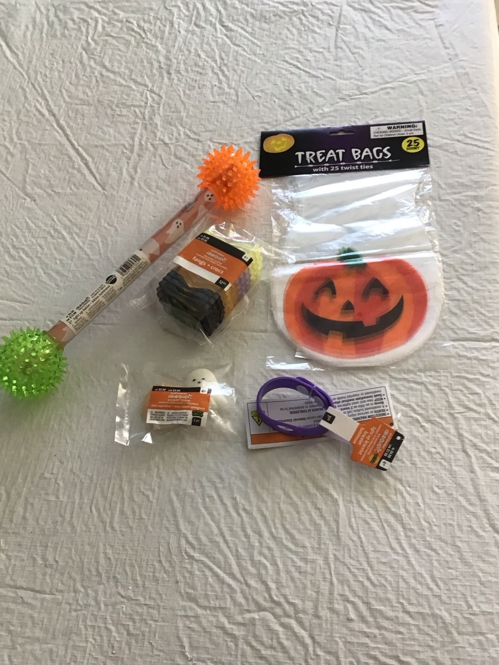 Kids Halloween Pumpkin Treat Bags and Accessories - Orange